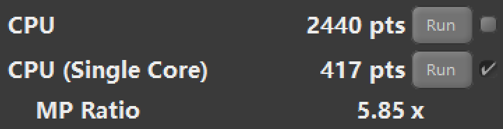 R20 跑分,因为默认关闭显示器时间过短,所以重跑了一次单核